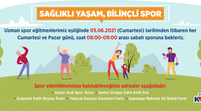 Kartal'da Sağlıklı Yaşam ve Bilinçli Spor Etkinlikleri başlıyor