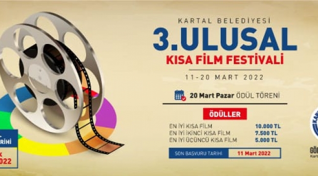 Kartal Belediyesi 3. Ulusal Kısa Film Festivali yarışmasının başvuruları başladı