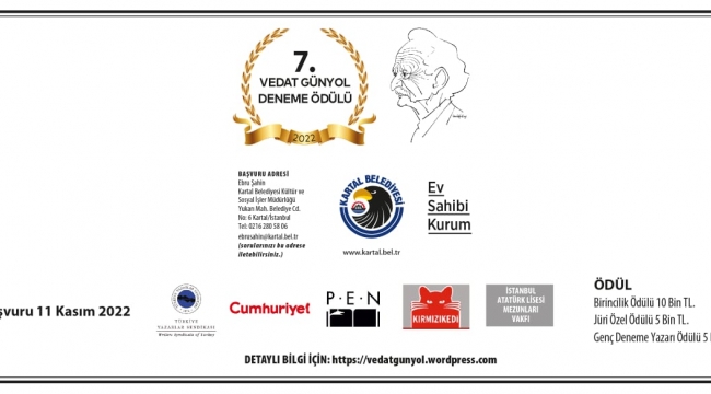 Vedat Günyol 7. Deneme Yarışması İçin Başvuru Süreci Başladı