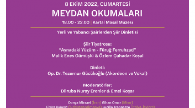 Kartal, 6. Uluslararası Kadın Şiiri Festivali FeminİSTANBUL'a ev sahipliği yapacak