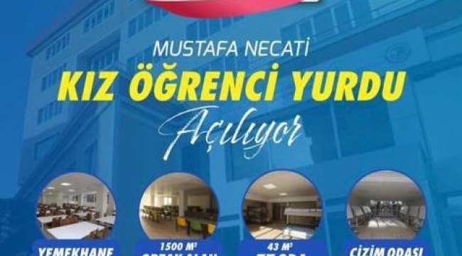 Mustafa Necati Yükseköğrenim Kız Öğrenci Yurdu'nun Ön Kayıtları Başladı