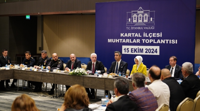 İstanbul Valisi Davut Gül ve Başkan Gökhan Yüksel Kartallı Muhtarlarla Bir Araya Geldi